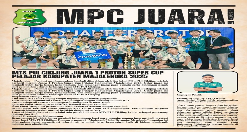 Juara 1 Proton Super Cup Pelajar Kabupaten Majalengka 2025